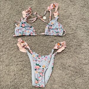 Blackbough Floral Bikini Set - Pink and Blue size small
